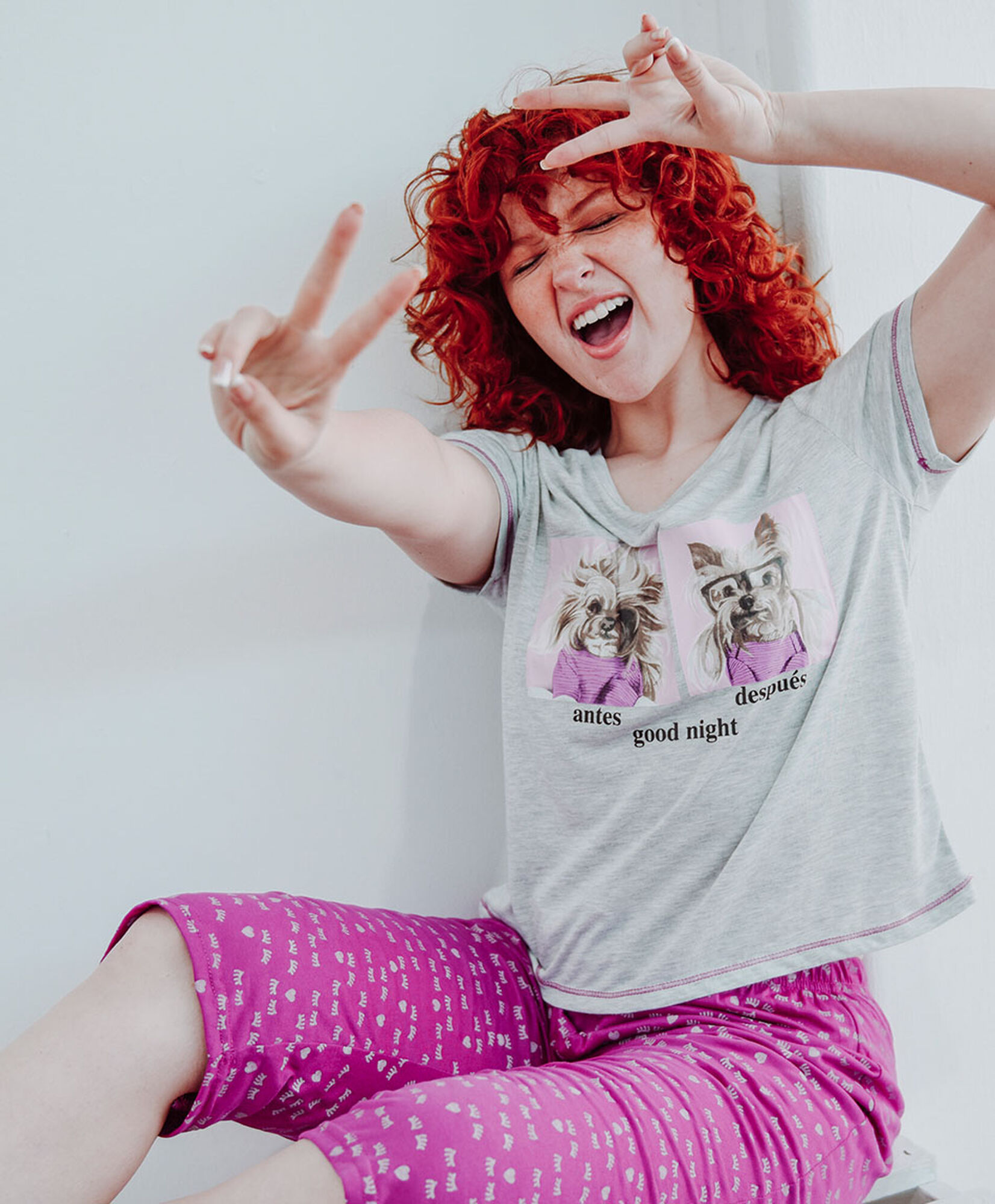 Pijama mujer perrito capri Pijama mujer perrito capri