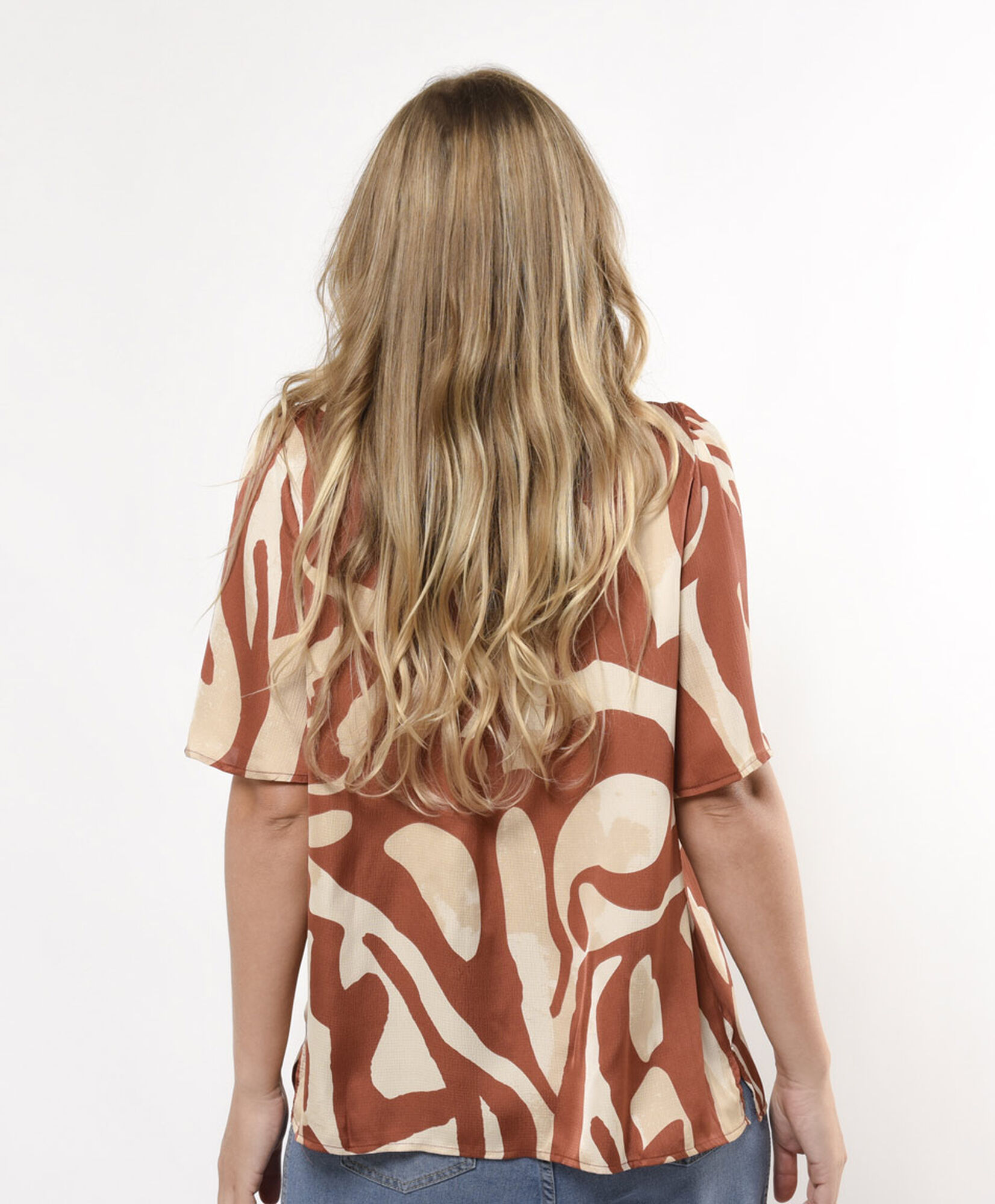 Blusa mujer satinada safari Blusa mujer satinada safari