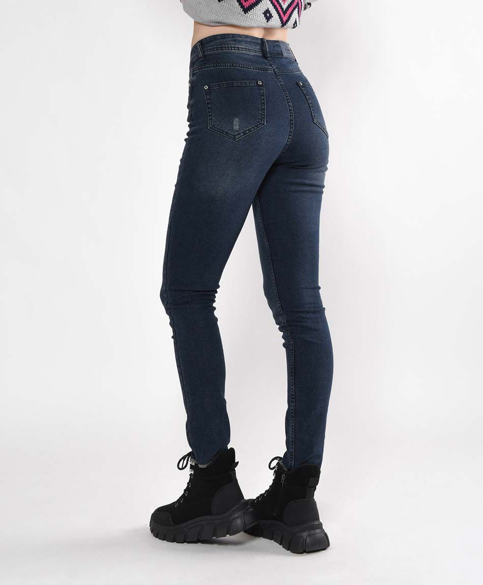 Jeans mujer desgastes skinny fit