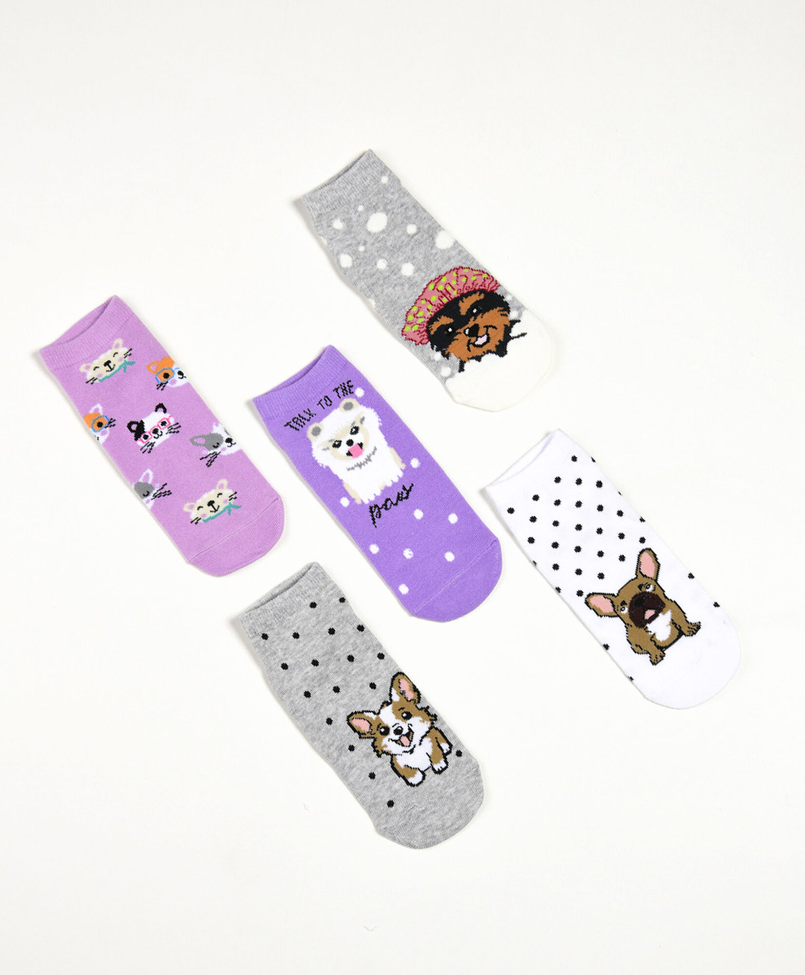 Pack 5 calcetines mujer perros Pack 5 calcetines mujer perros