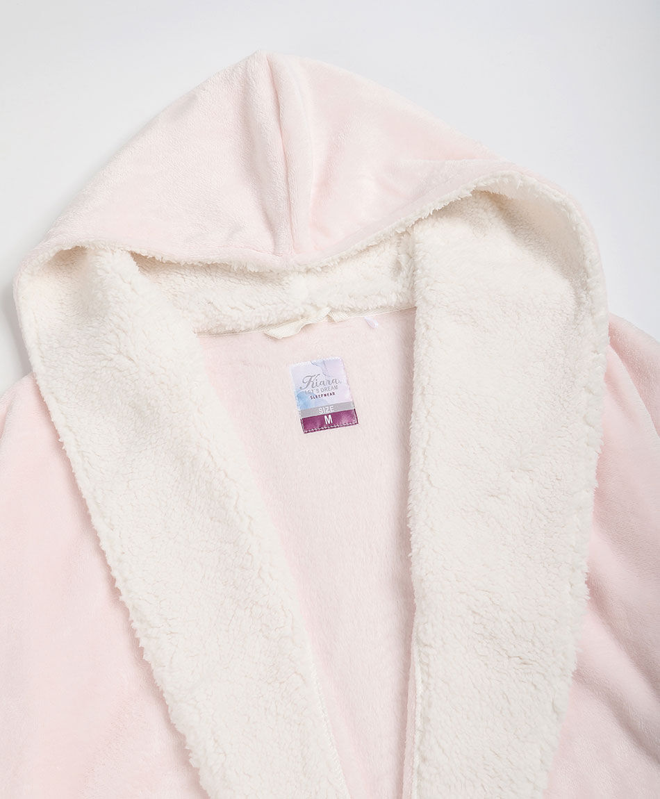 Bata mujer larga con capucha