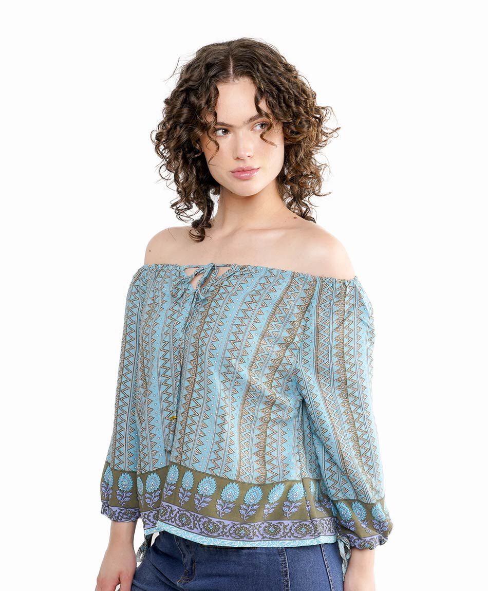 Blusa mujer estampado abstract