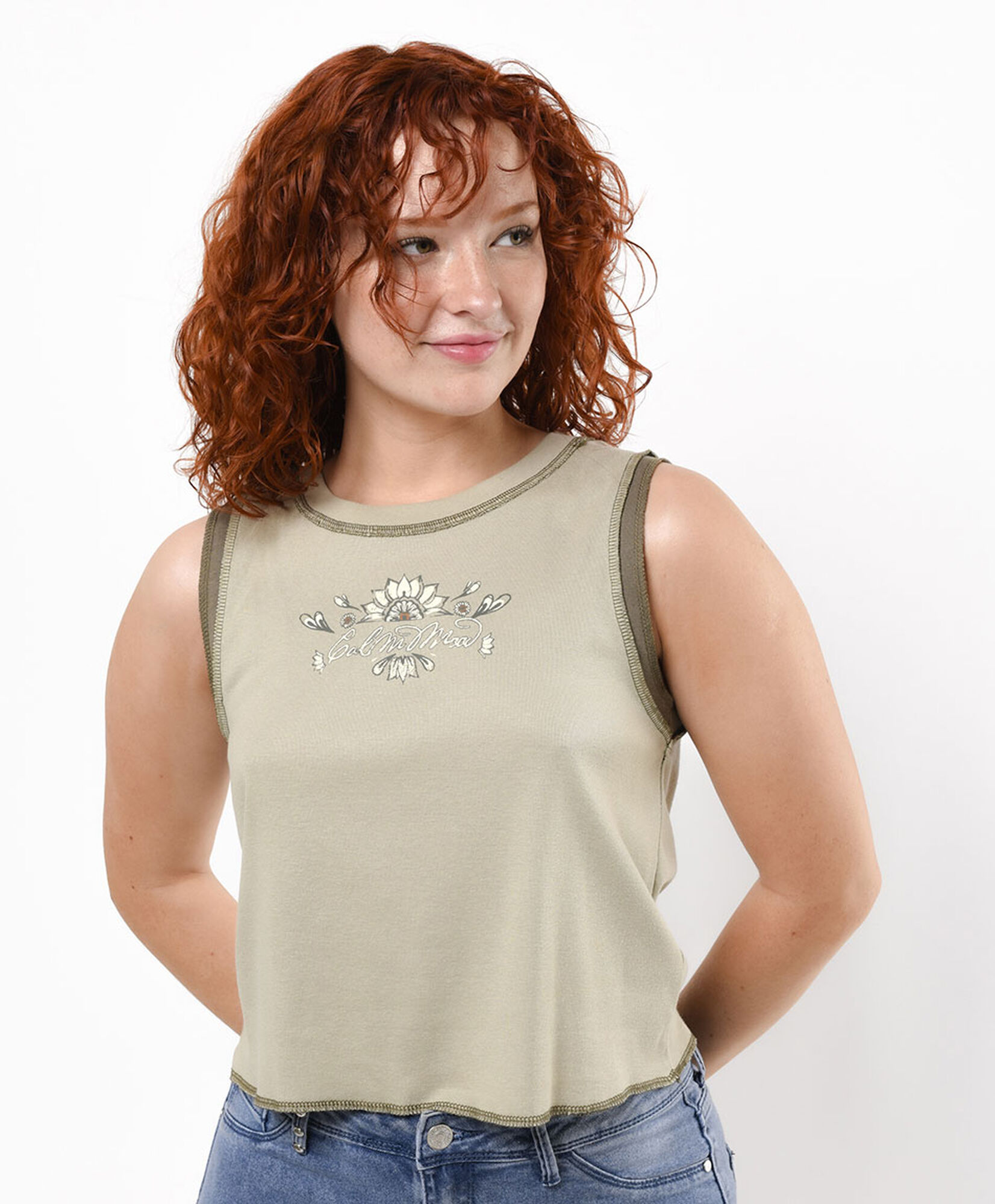 Polera mujer corta sin mangas Polera mujer corta sin mangas