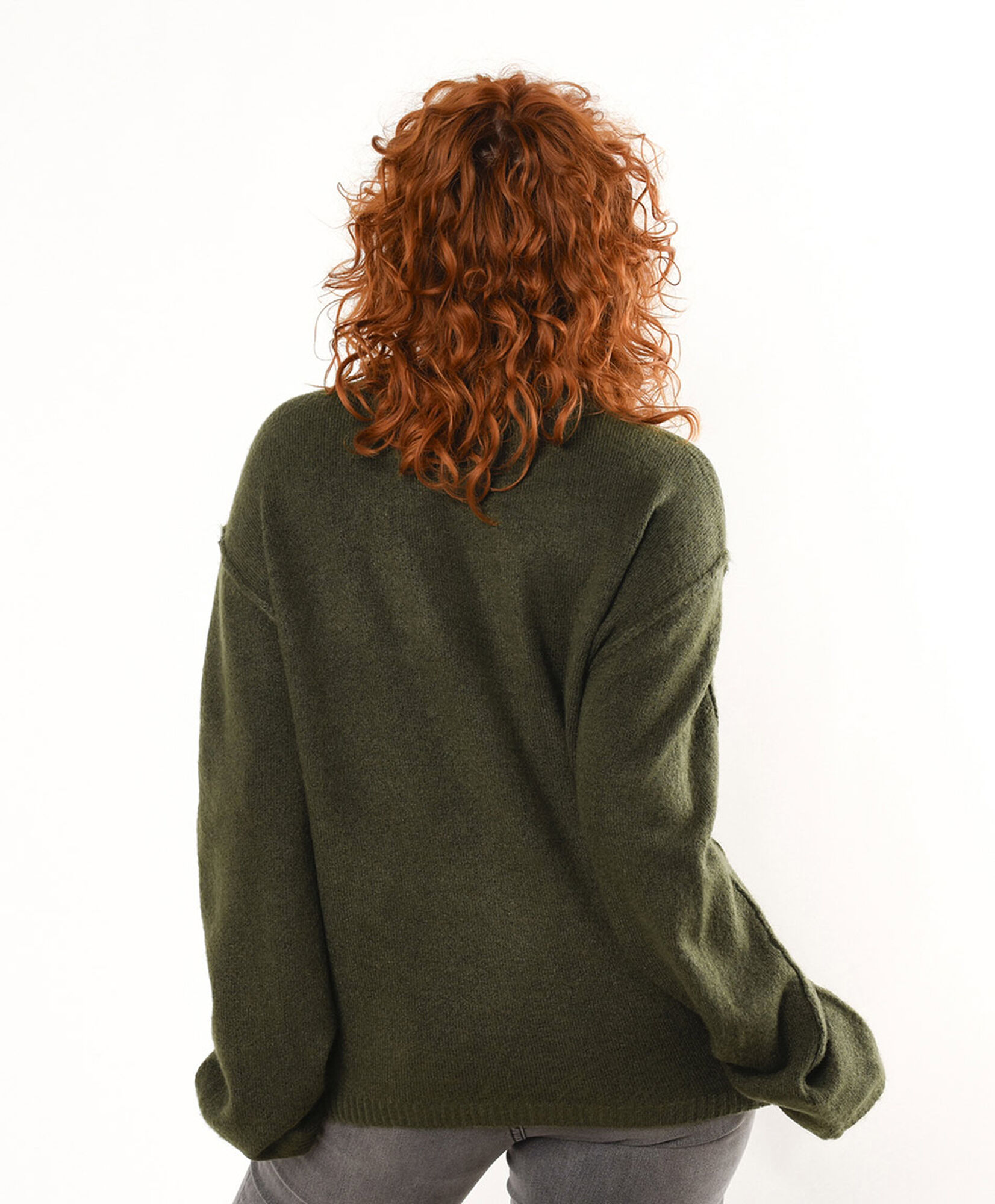 Sweater mujer liso oversize verde Sweater mujer liso oversize verde