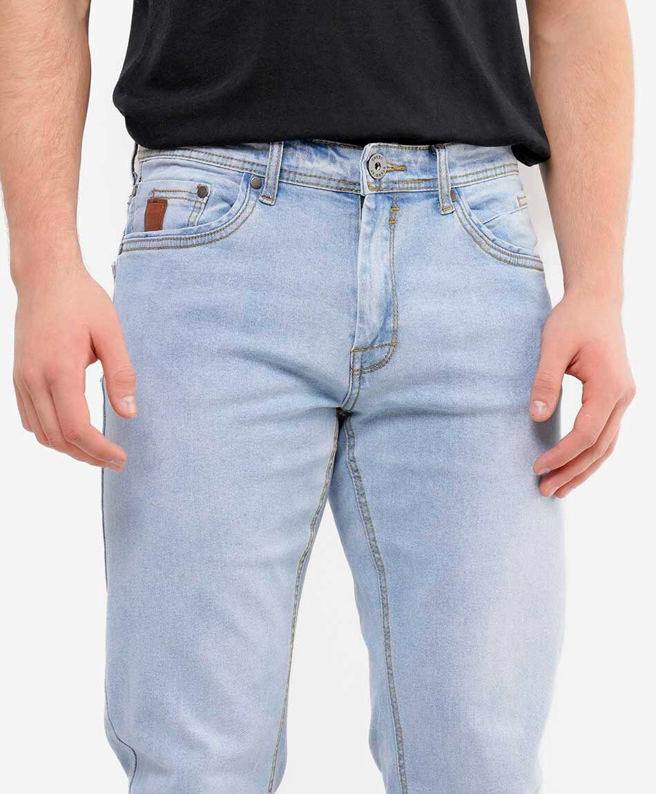 Jeans hombre desgastado slim fit