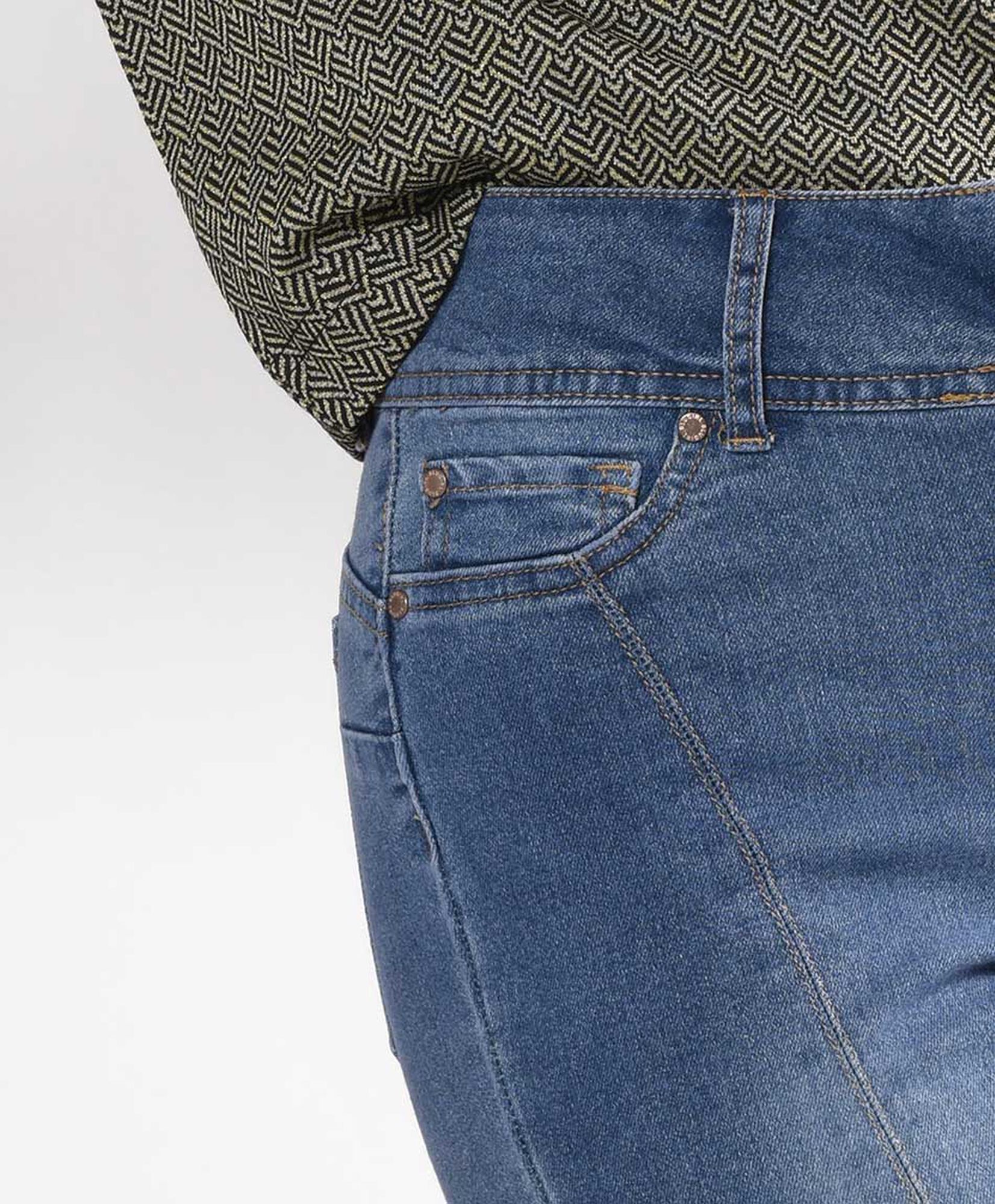 Jeans mujer costuras frontales skinny fit Jeans mujer costuras frontales skinny fit