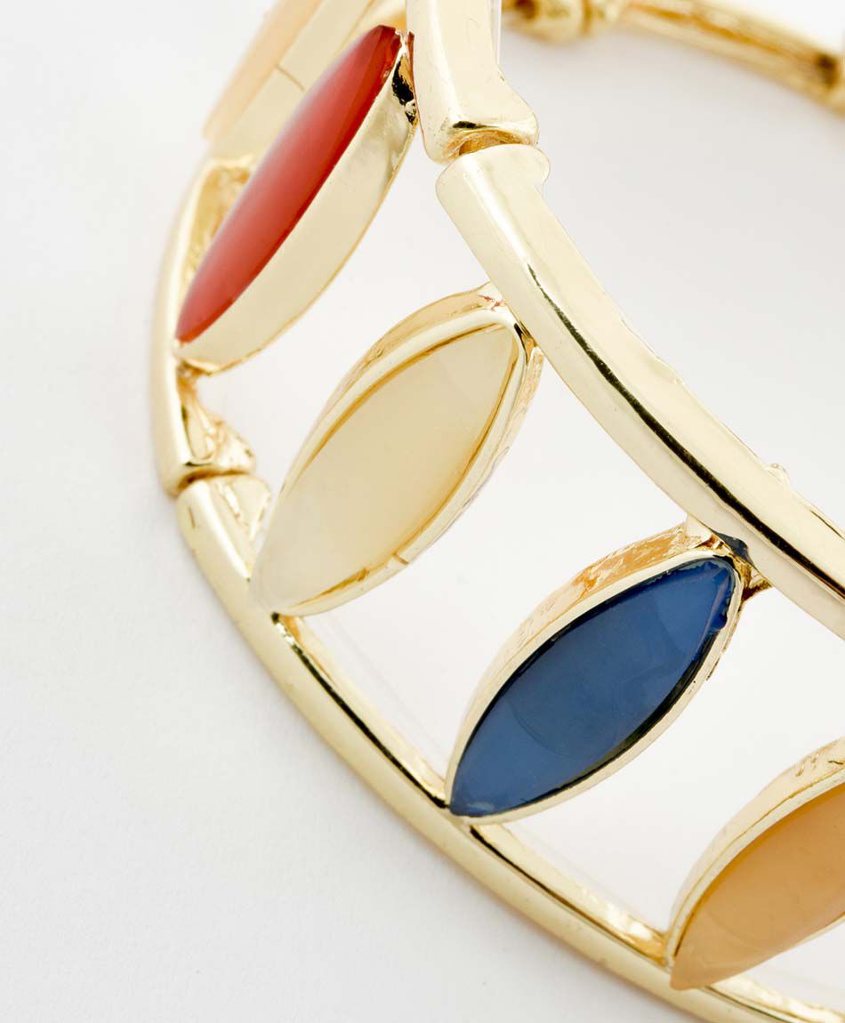 Pulsera mujer ovalos de colores 1 pieza