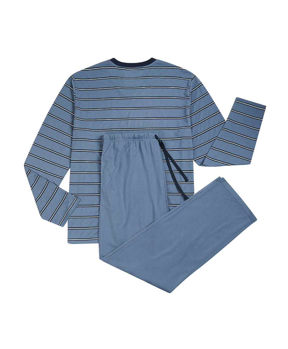 Pijama hombre lineas azules
