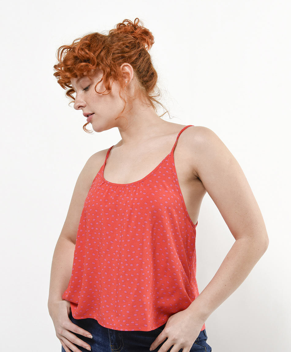 Blusa mujer top lunares
