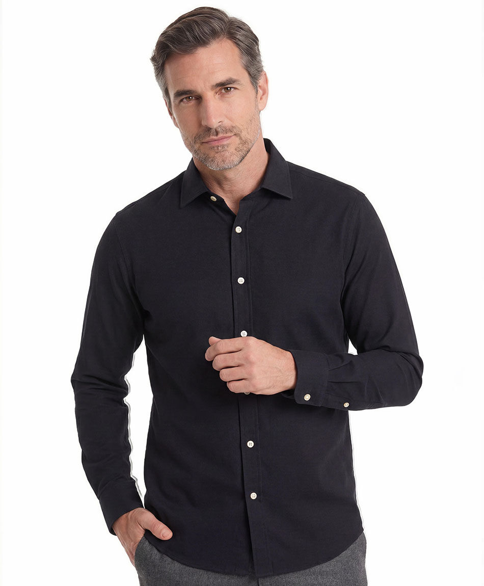 Camisa hombre botones lisa