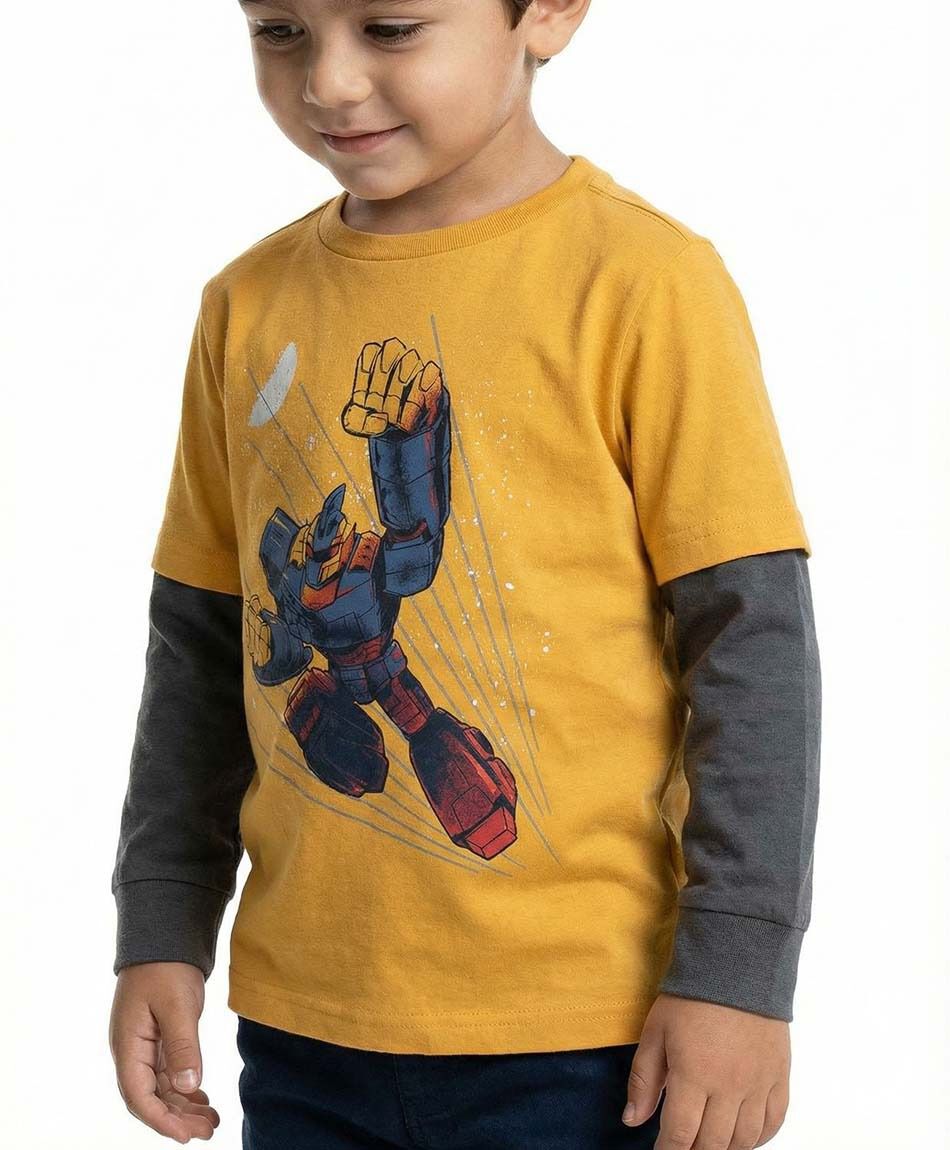 Polera beb&eacute; estampado super hero
