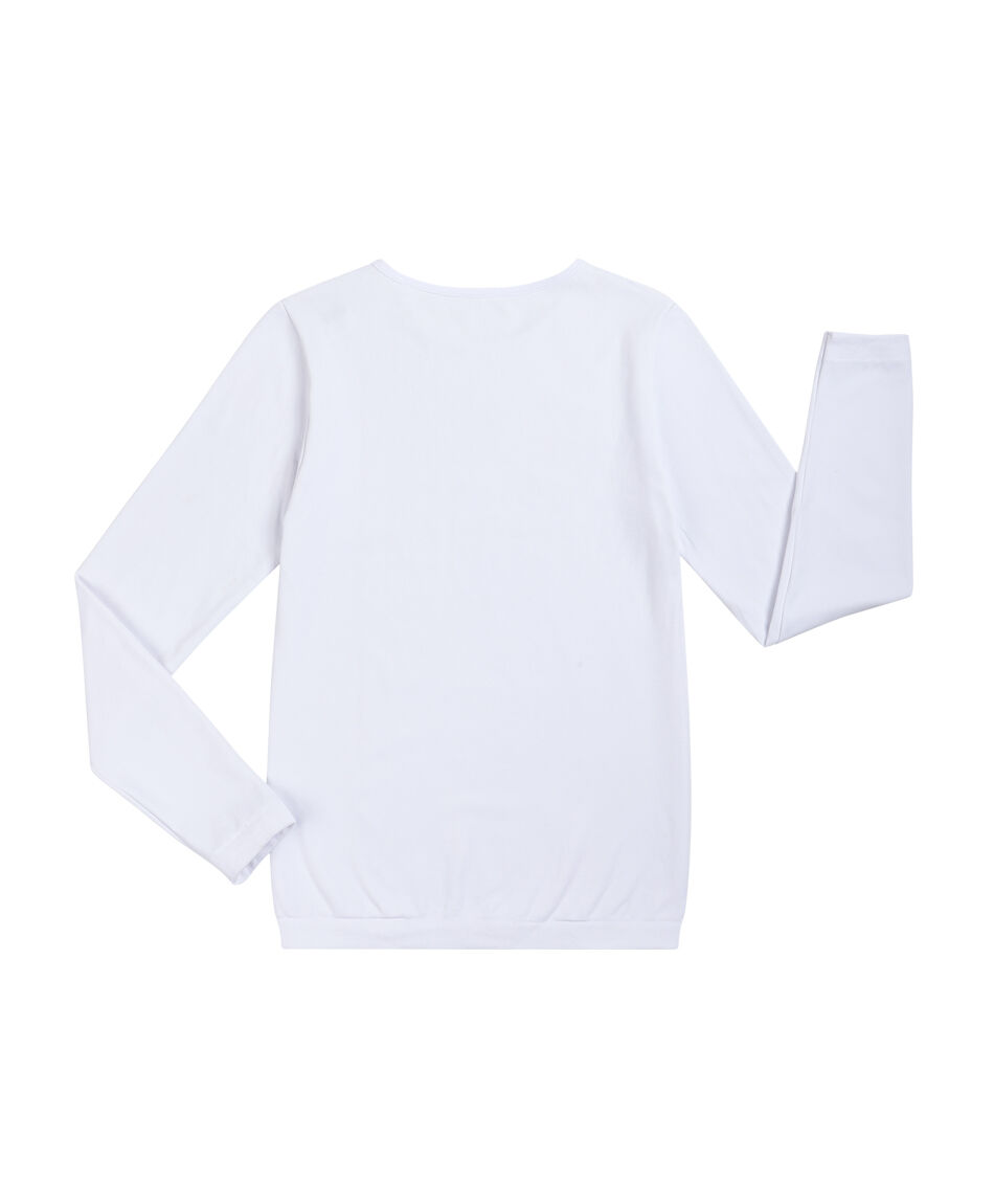 Camiseta mujer polar lisa white