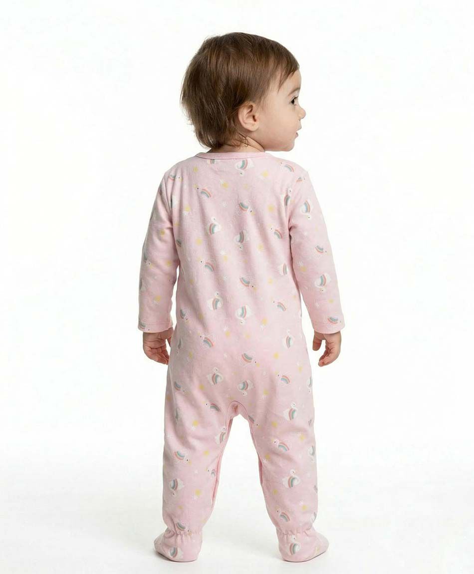 Pijama beb&eacute; cisnes arcoiris