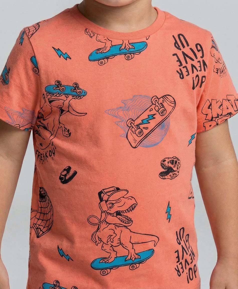 Polera beb&eacute; dinosaurio skater