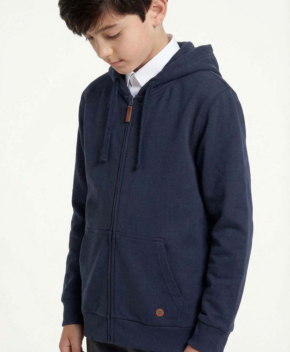 Poler&oacute;n escolar full zipper b&aacute;sico