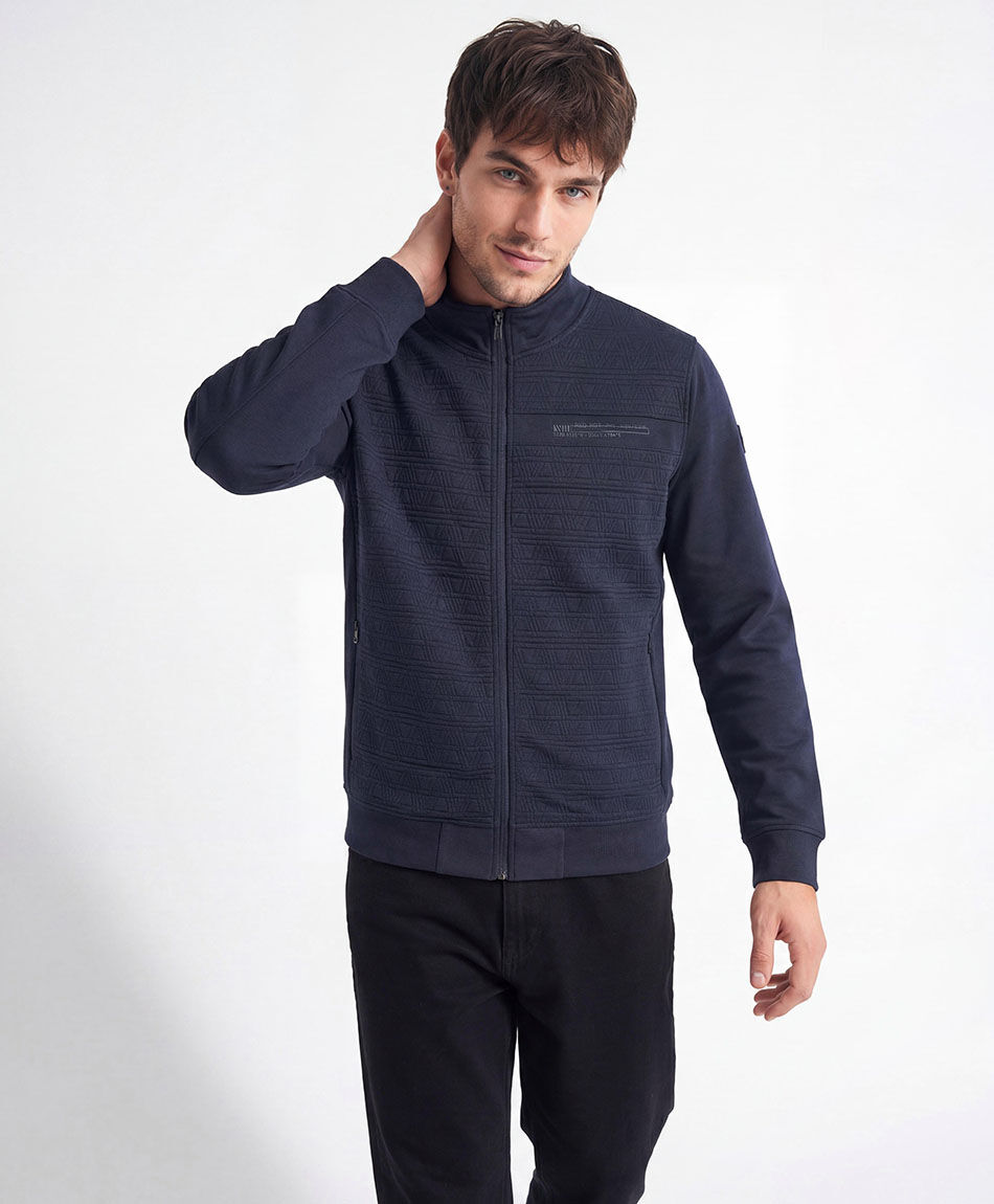 Chaqueta hombre bomber azul