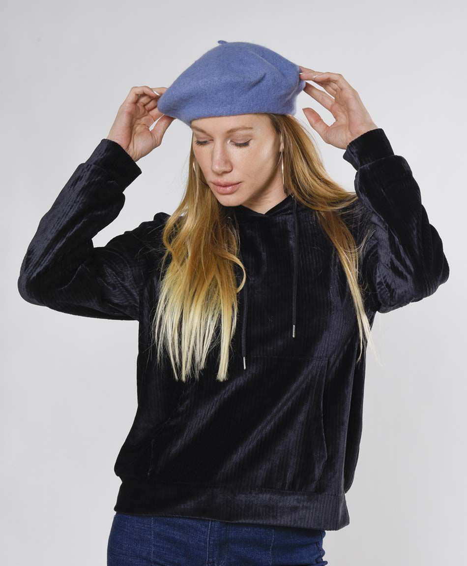 Poler&oacute;n mujer velvet acanalado