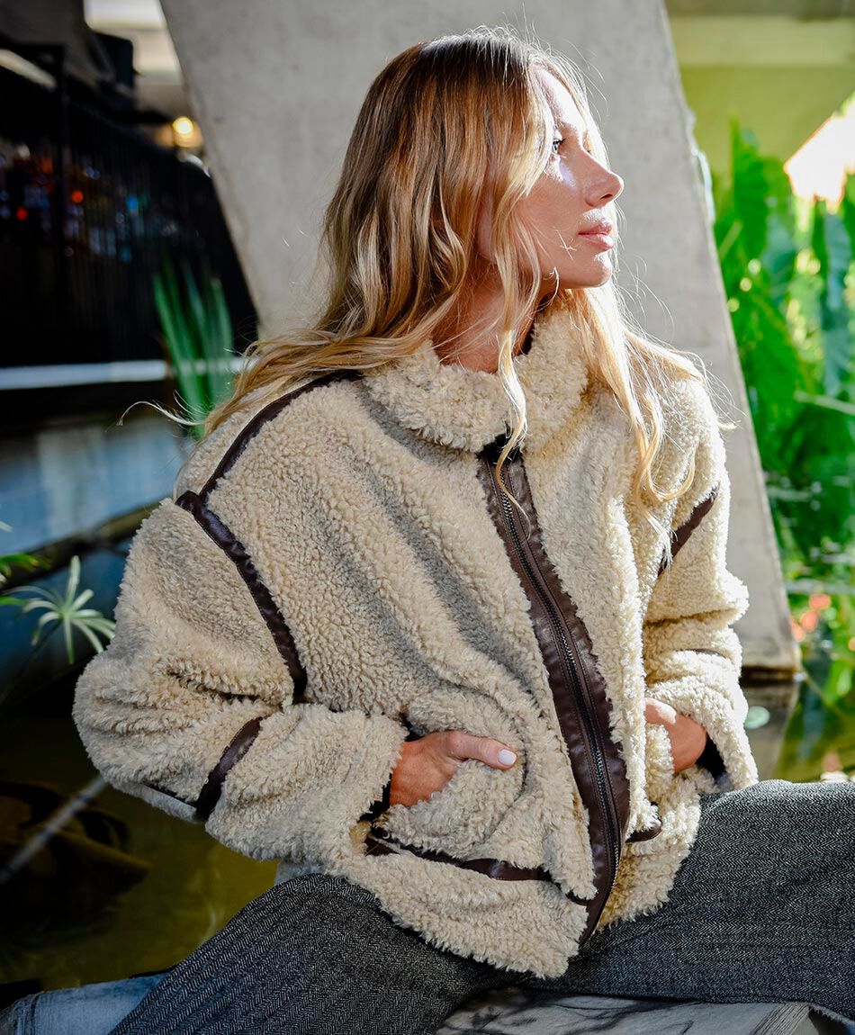 Chaqueta mujer mix oversize