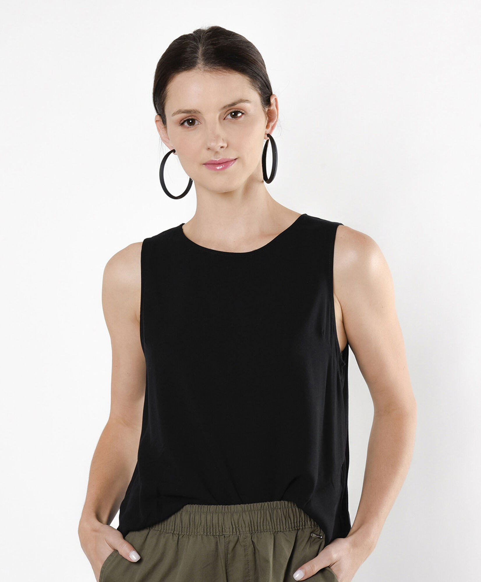 Blusa mujer negra sin mangas Blusa mujer negra sin mangas