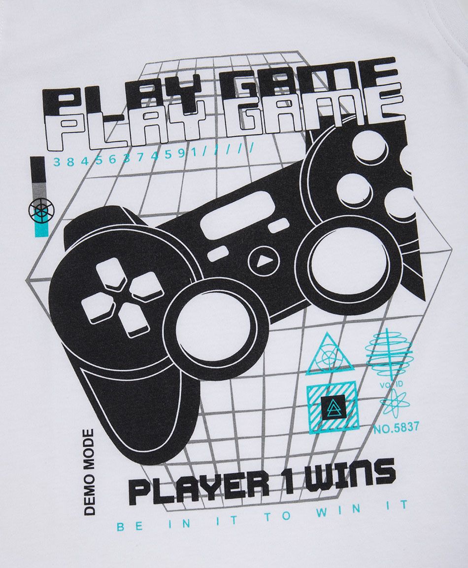 Polera ni&ntilde;o sin mangas gamer