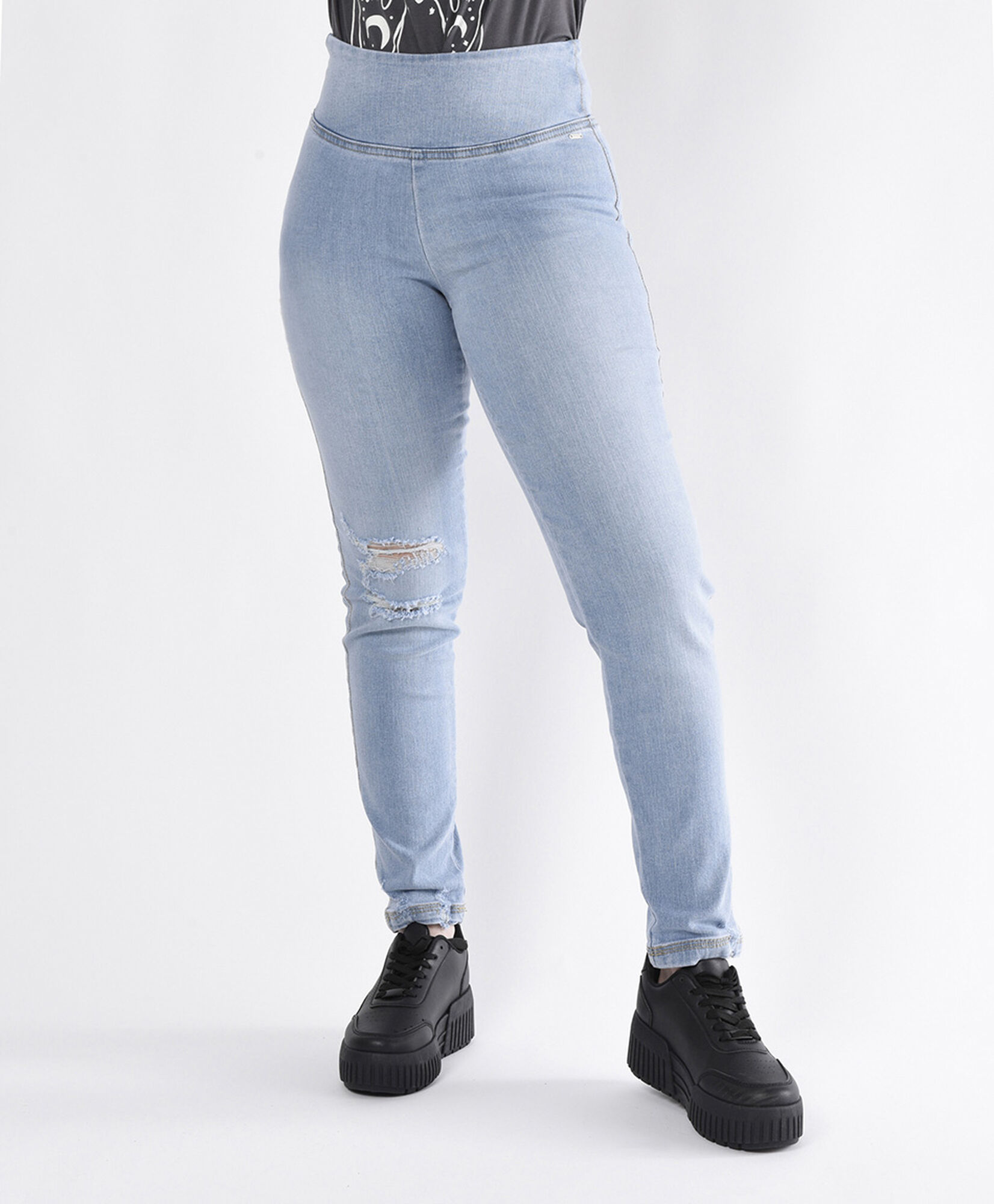 Jeans mujer pretina ancha skinny fit Jeans mujer pretina ancha skinny fit