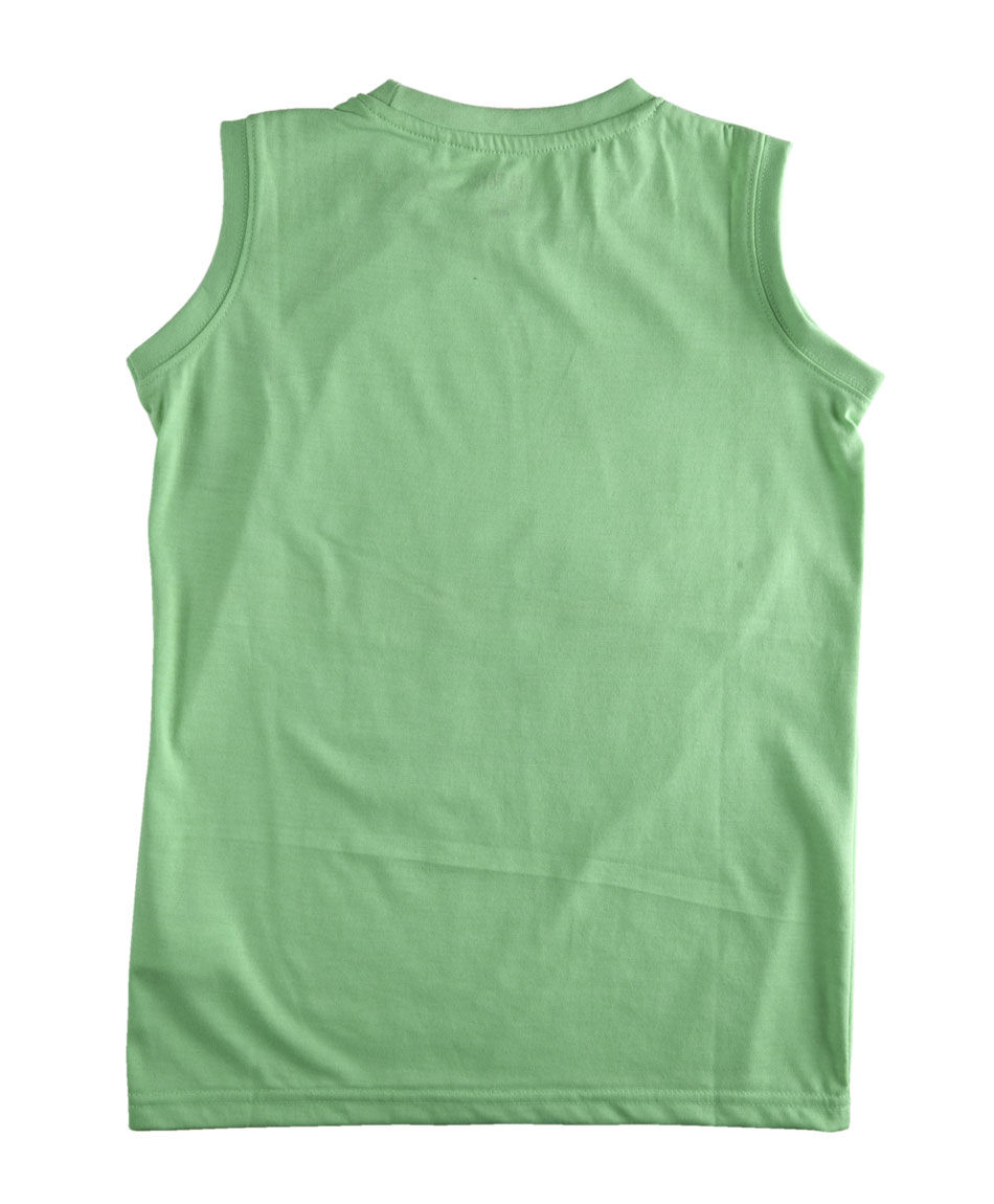 Polera sin mangas cuello redondo