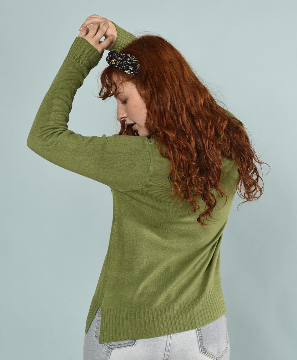 Sweater tajalie oversize cuello redondo