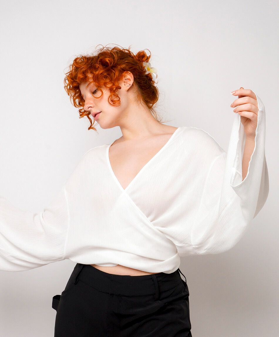 Blusa mujer kimono cruzada