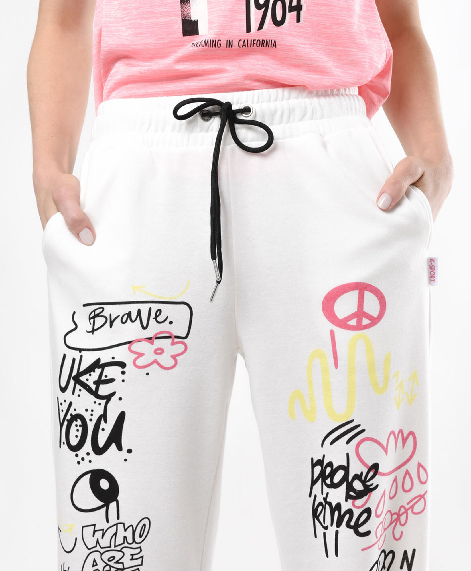 Pantalón deportivo mujer estampado urbano jogger Pantalón deportivo mujer estampado urbano jogger