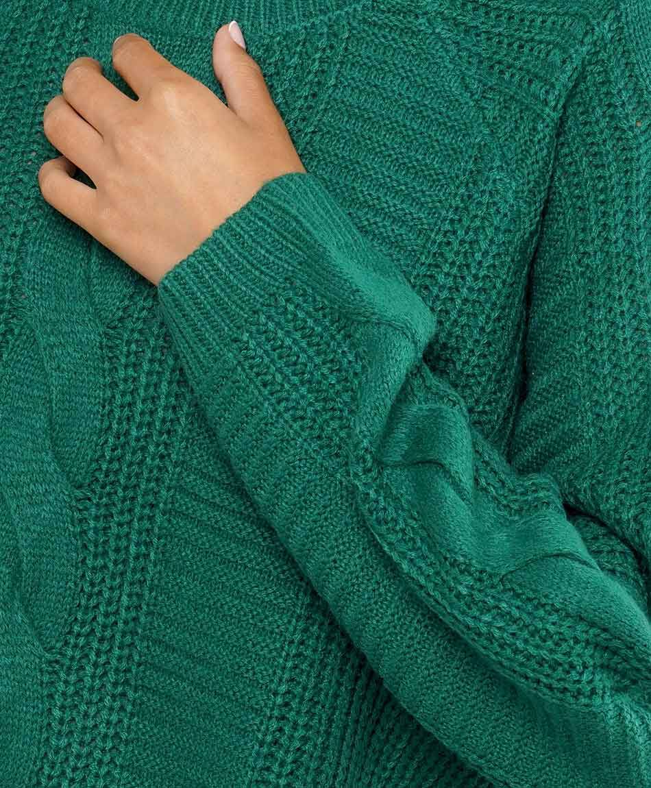 Sweater mujer textura verde