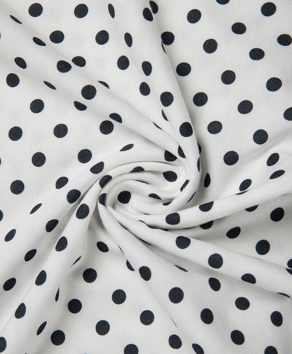 Polera mujer lunares bicolor