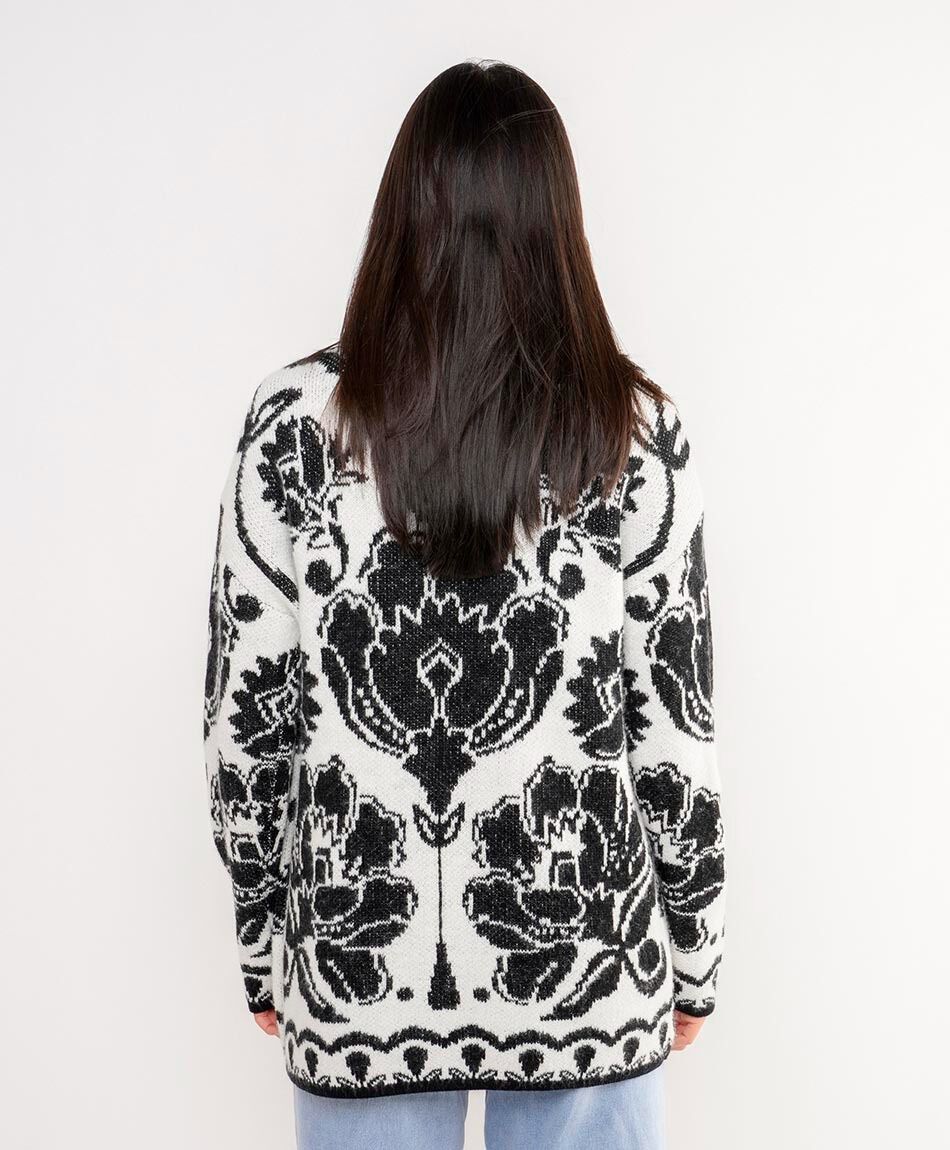 Cardigan mujer bordado flores