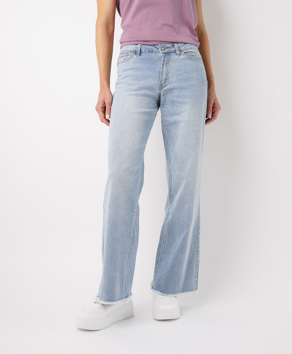 Jeans mujer mini brillos