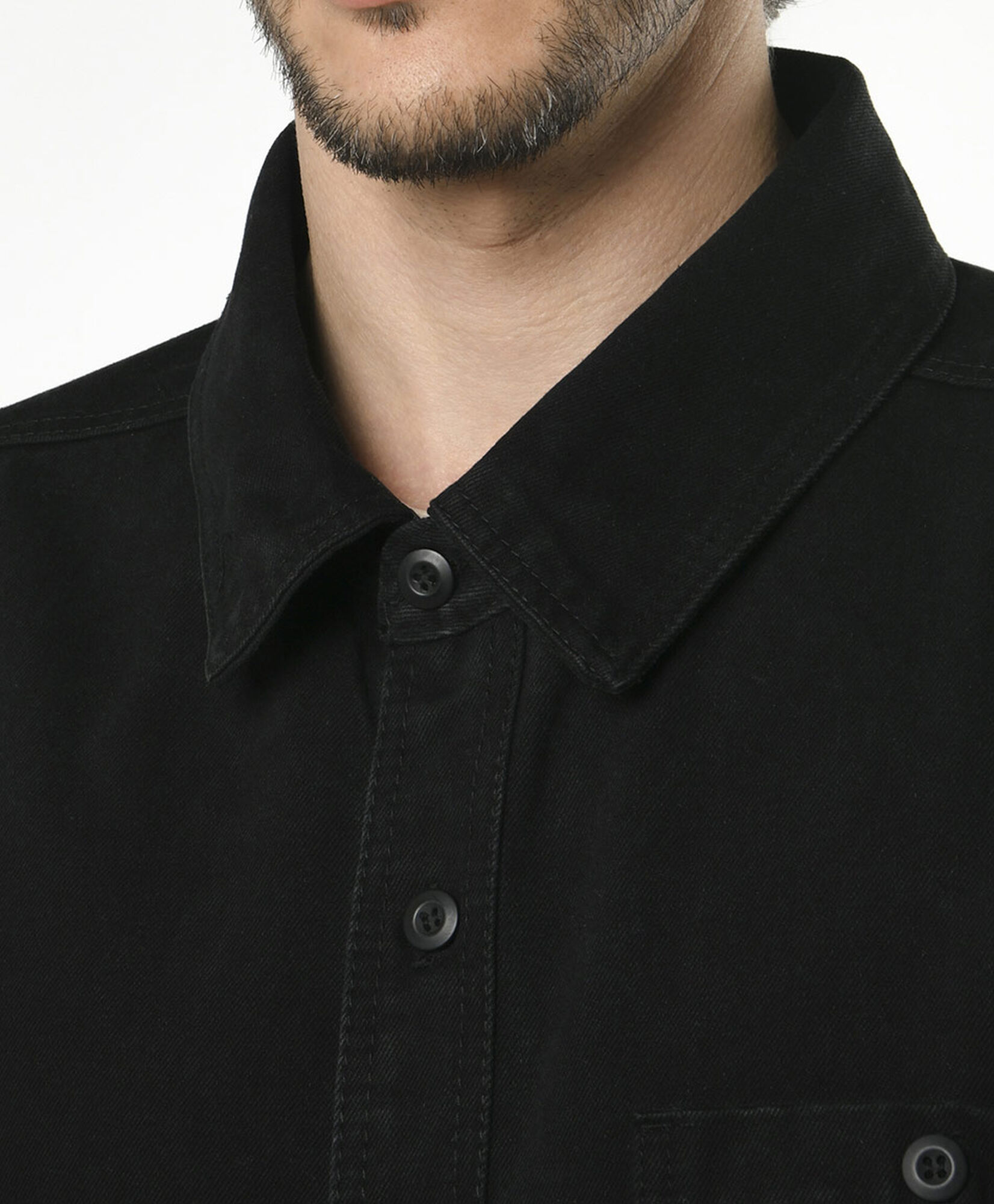 Chaqueta hombre denim negra Chaqueta hombre denim negra