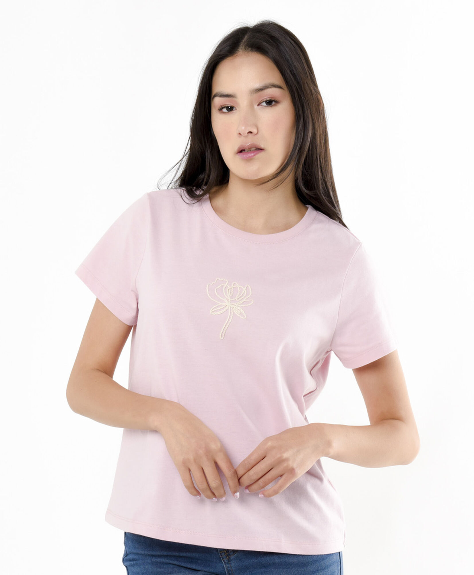 Polera mujer bordado florcita Polera mujer bordado florcita