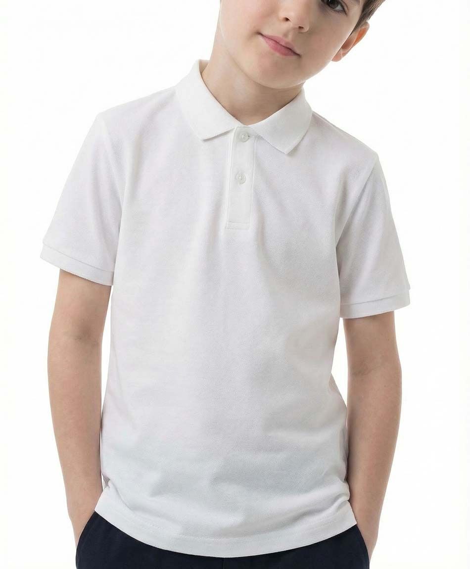 Polera escolar blanca b&aacute;sica