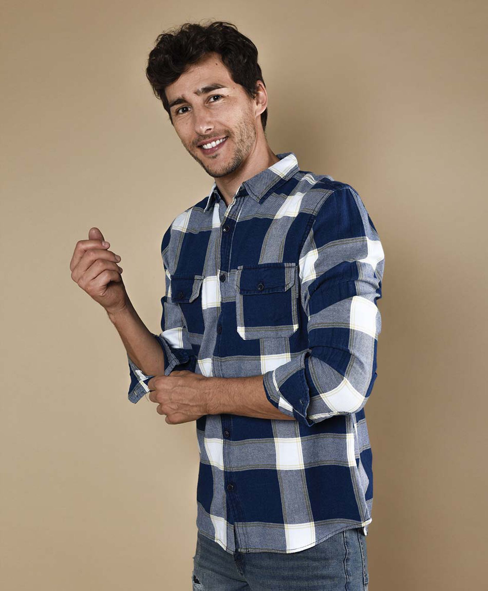 Camisa tartán manga larga Camisa tartán manga larga