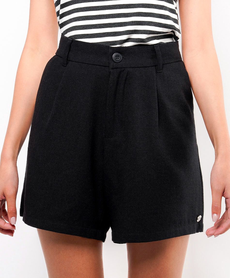 Short mujer lino cl&aacute;sico