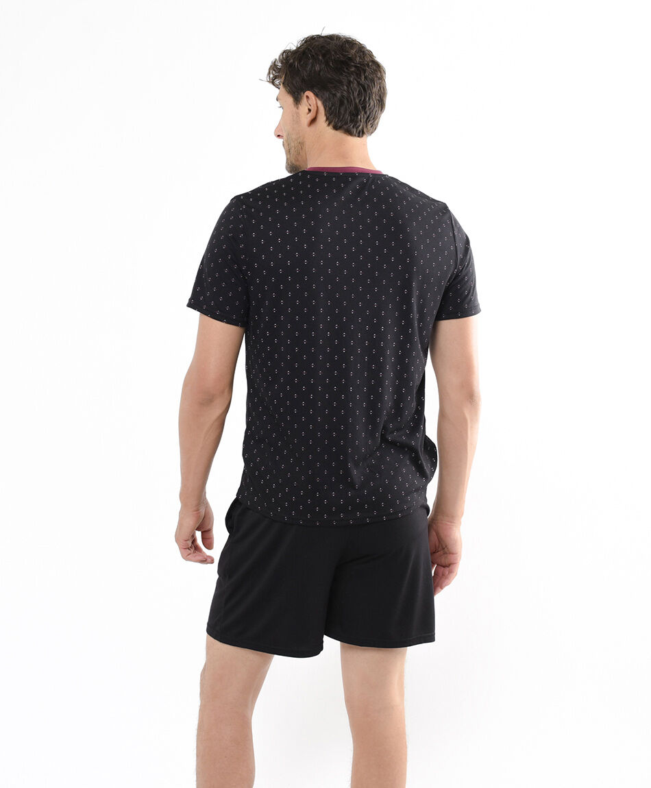 Pijama hombre basic black