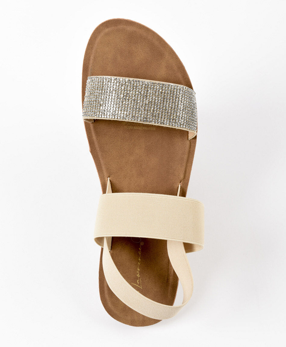 Sandalia mujer brillos