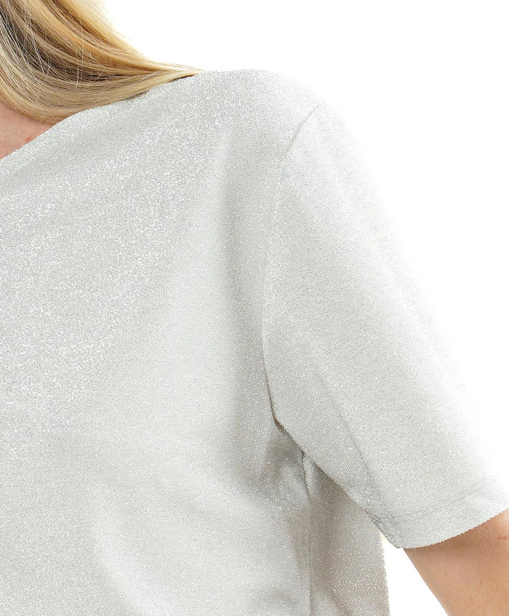 Polera mujer plata brillos Polera mujer plata brillos