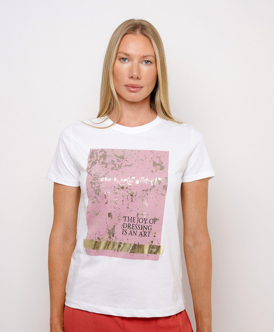 Polera mujer pink art