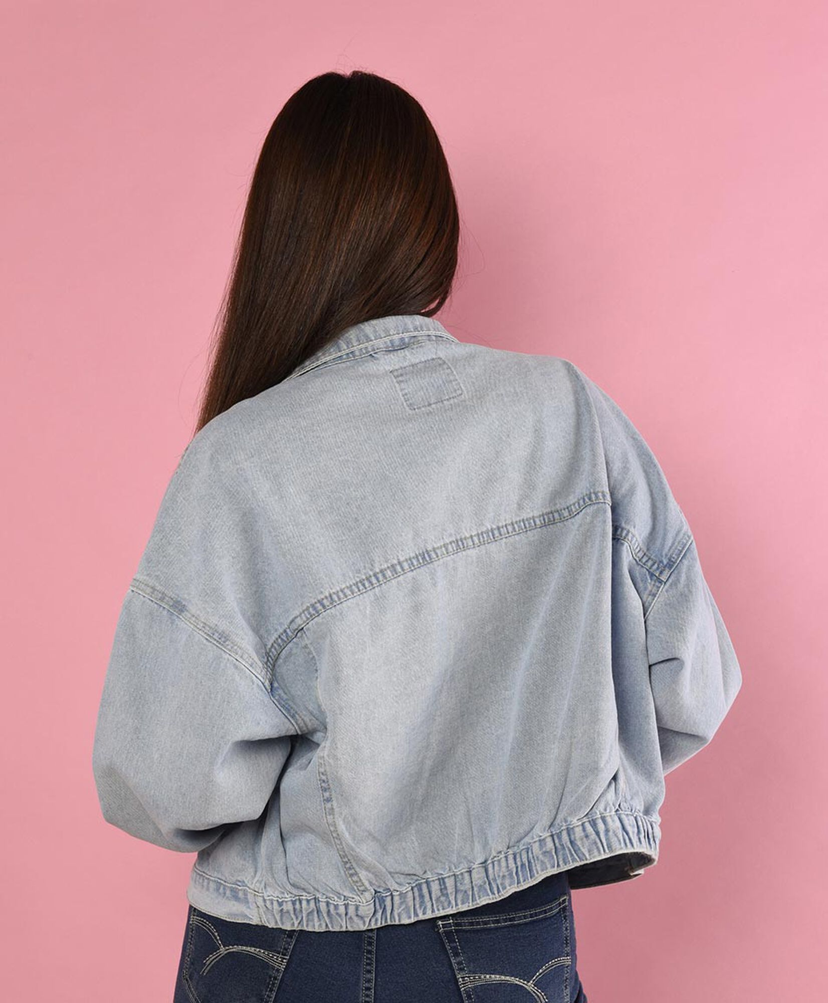 Chaqueta mezclilla crop Chaqueta mezclilla crop