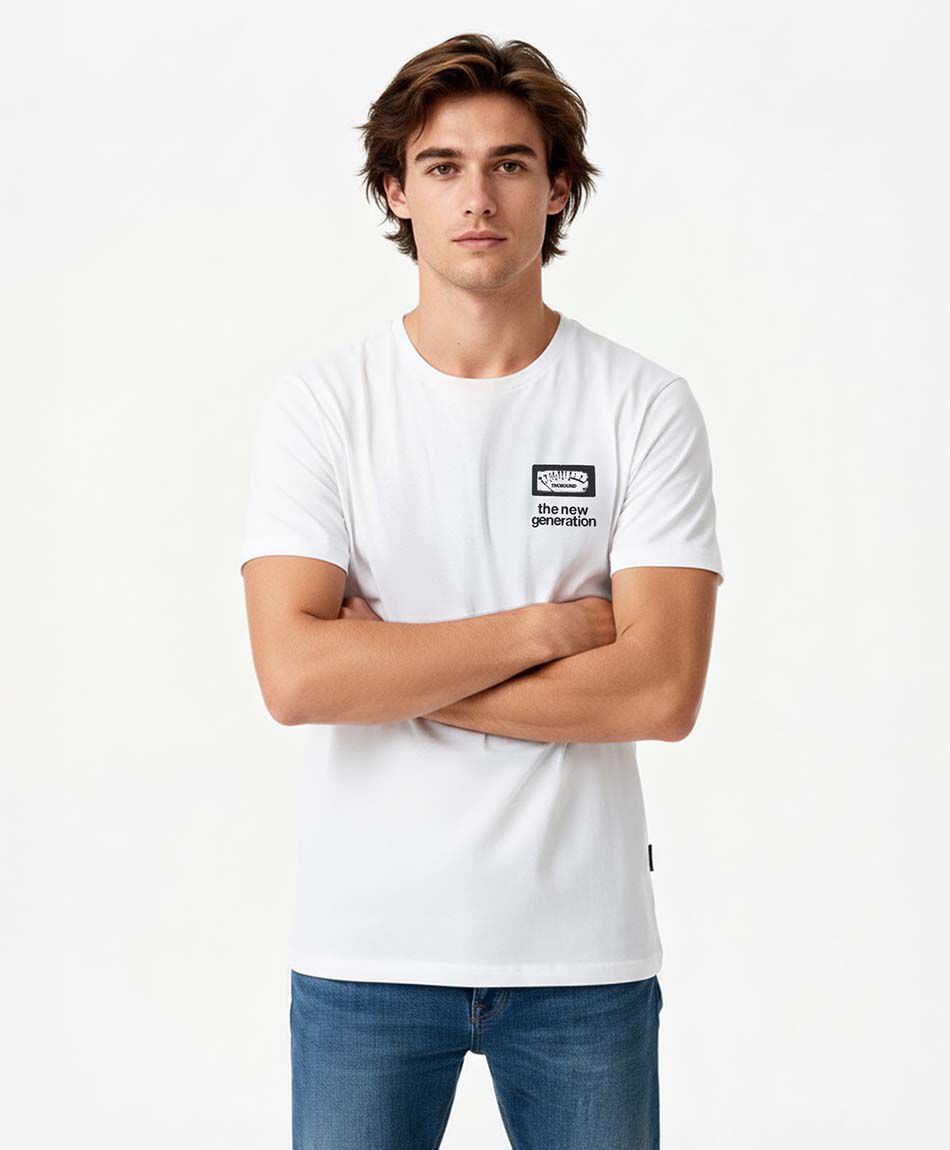 Polera hombre doble estampado new generation