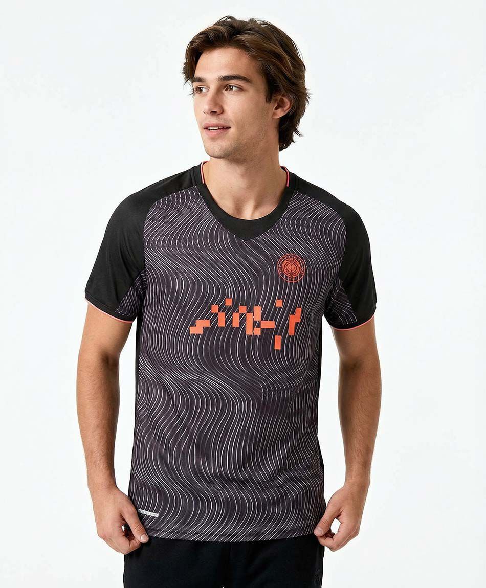Polera deportiva hombre print ondas