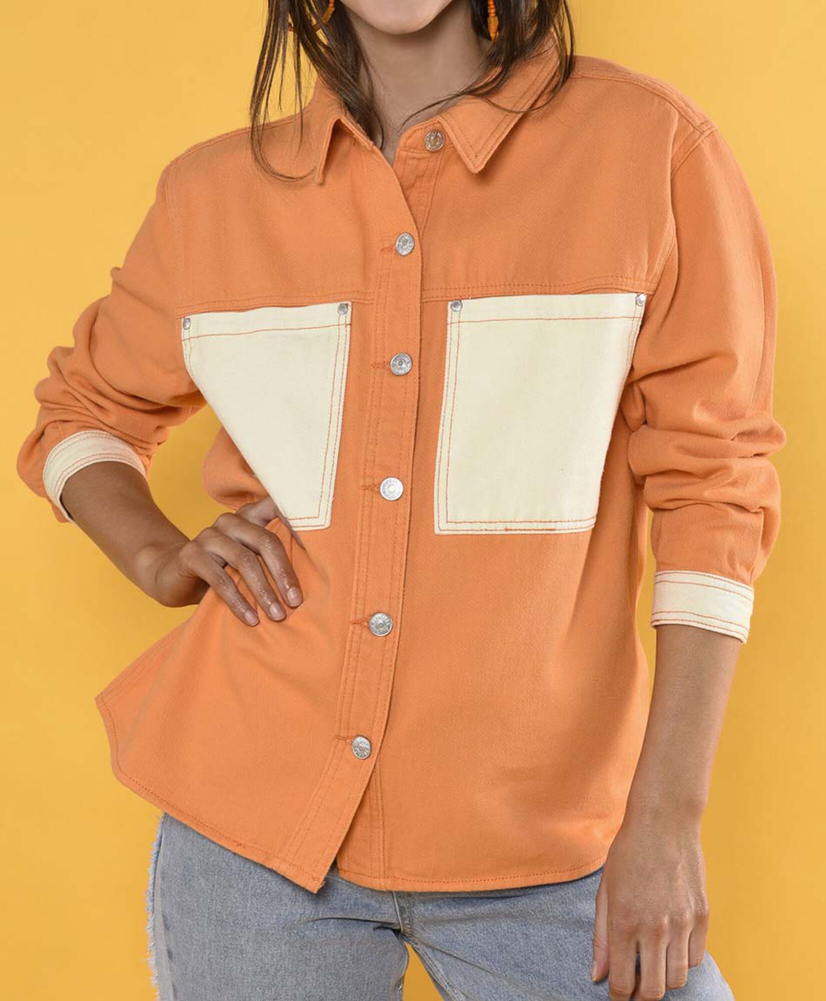 Sobrecamisa oversize bolsillos Sobrecamisa oversize bolsillos