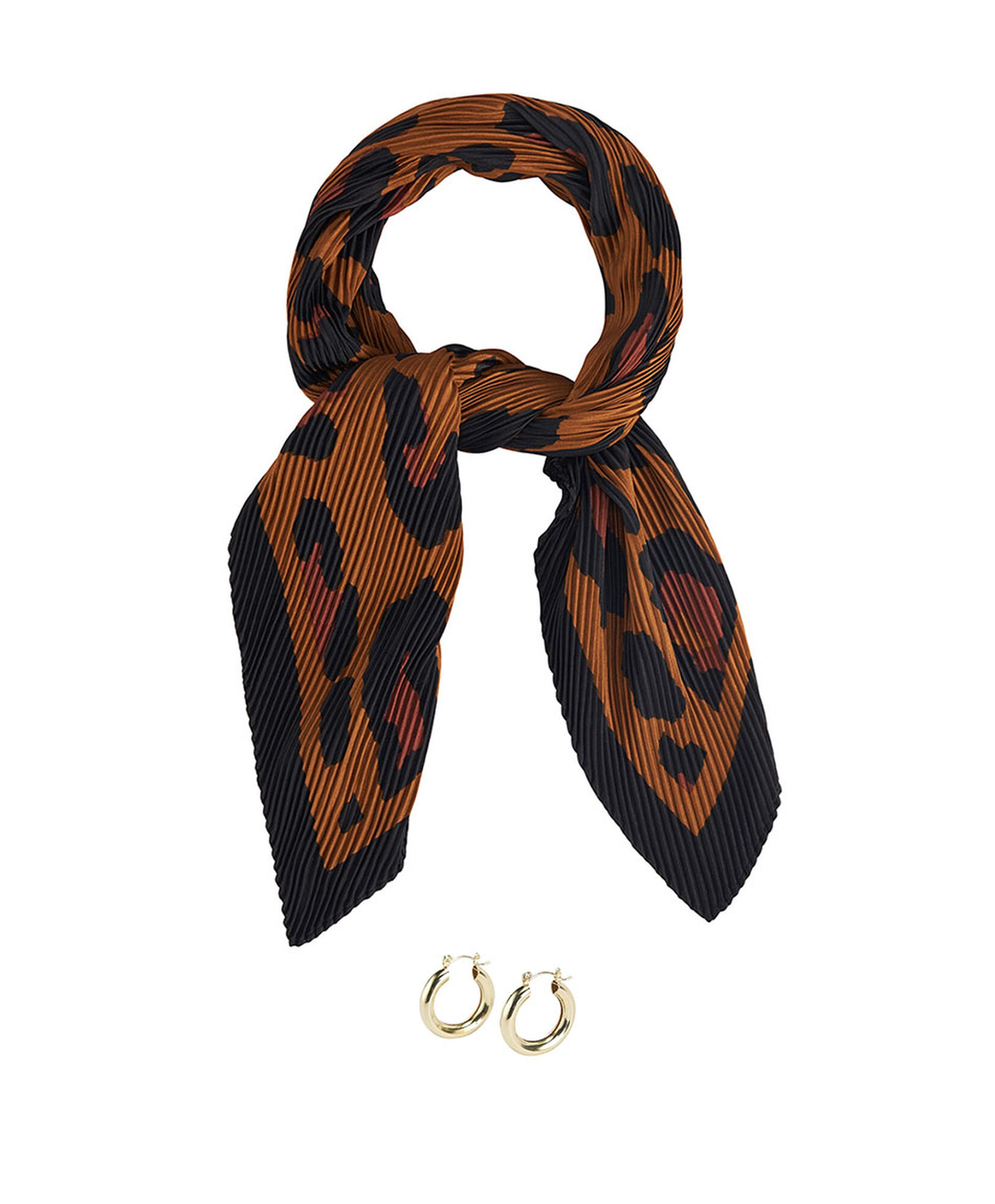 Set pañuelo + aros mujer animal print Set pañuelo + aros mujer animal print