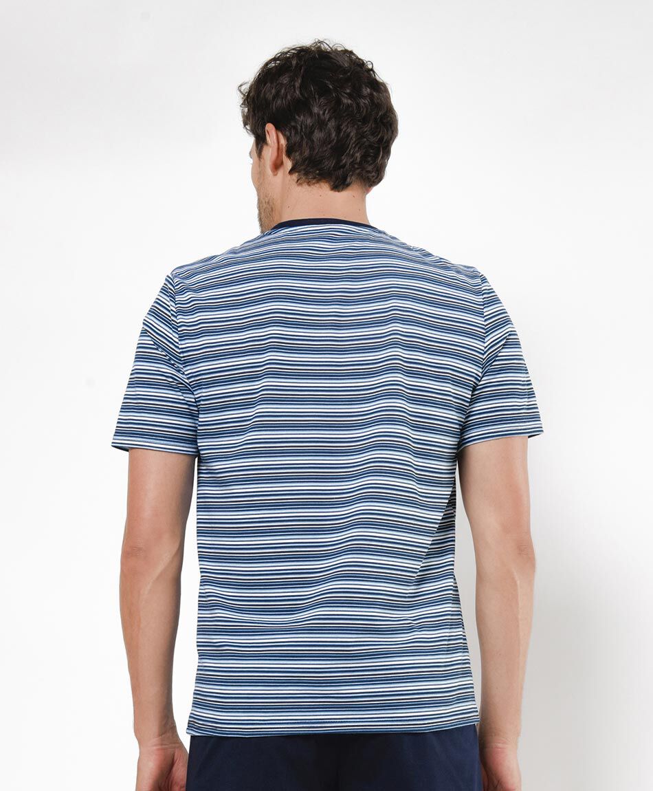 Pijama hombre l&iacute;neas bolsillo 2 piezas