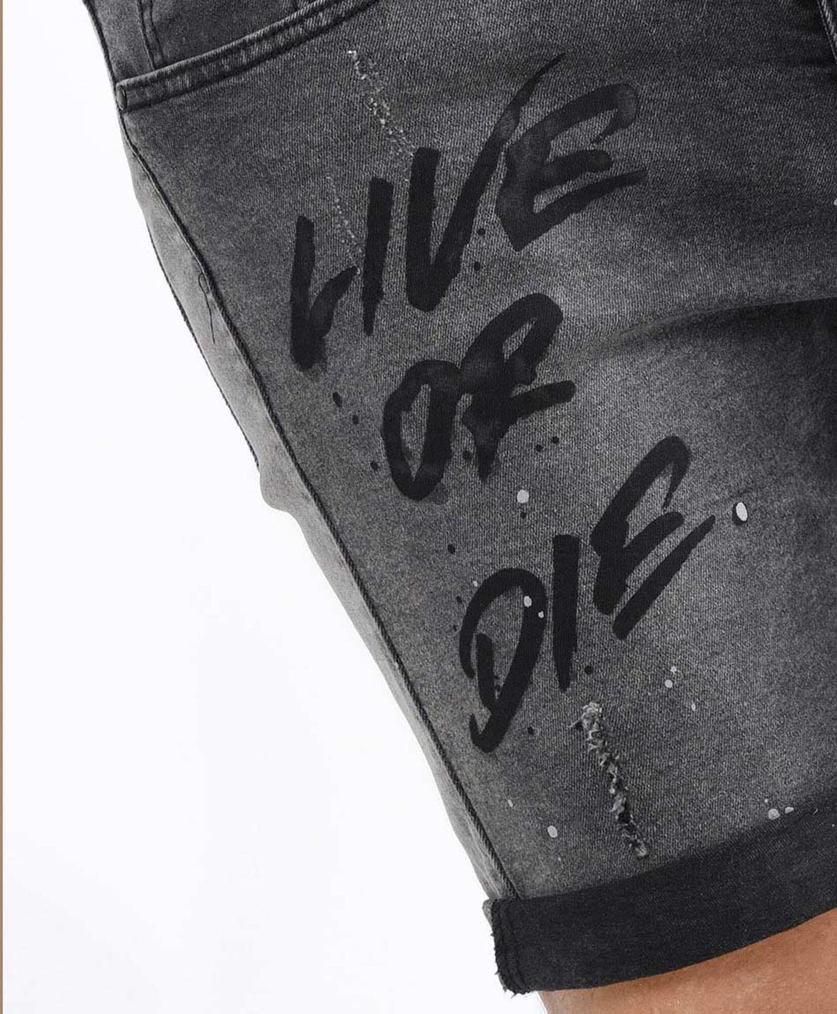 Bermuda hombre denim texto Bermuda hombre denim texto