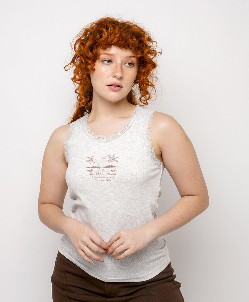 Polera mujer estampado beach